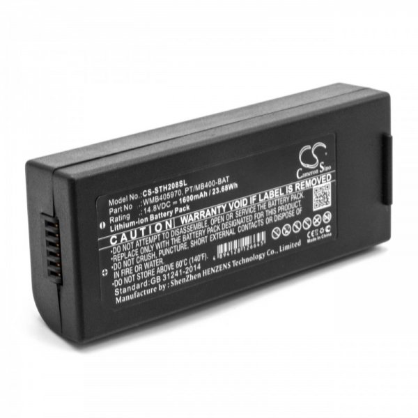 Batéria pre Lapin PT408e, SATO MB400i a iné 1600mAh